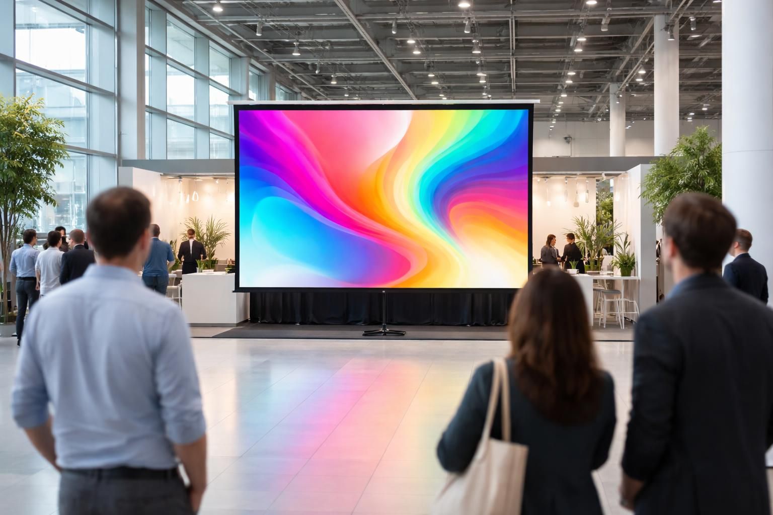 découvrez comment utiliser un écran de projection pour rendre votre stand visible jusqu'à 30 mètres, avec des méthodes efficaces et simples à appliquer.